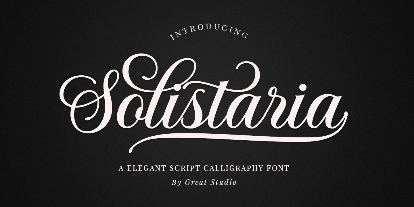 Пример шрифта Solistaria Script #1